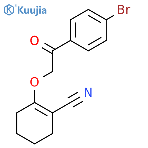 1-Cyclohexene-1-carbonitrile, 2-[2-(4-bromophenyl)-2-oxoethoxy]- structure