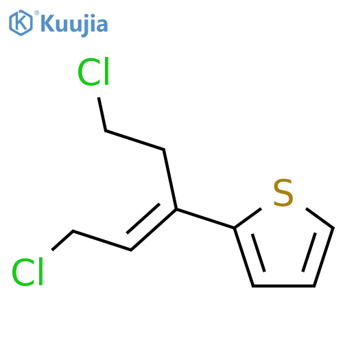 Thiophene, 2-[3-chloro-1-(2-chloroethyl)-1-propenyl]- structure