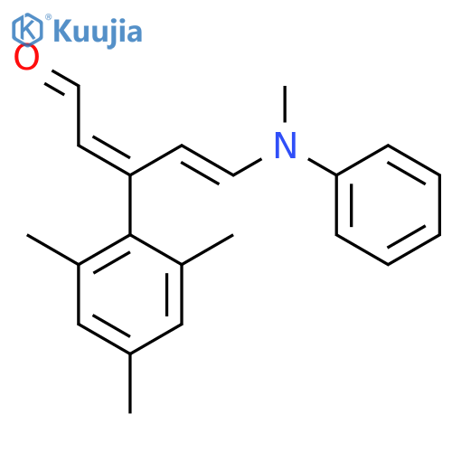 2,4-Pentadienal, 5-(methylphenylamino)-3-(2,4,6-trimethylphenyl)- structure