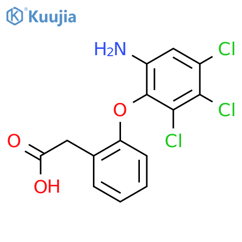 2-(2-(6-Amino-2,3,4-trichlorophenoxy)phenyl)acetic acid structure