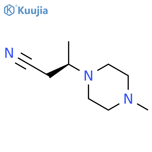 (R)-3-(4-methylpiperazin-1-yl)butanenitrile structure