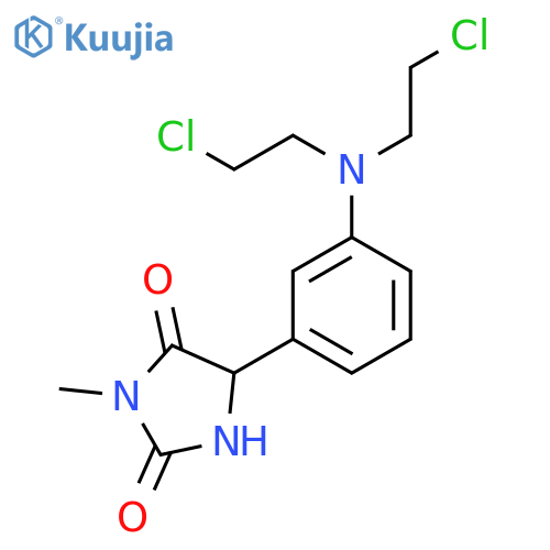 5-{3-[bis(2-chloroethyl)amino]phenyl}-3-methylimidazolidine-2,4-dione structure