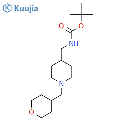 Tert-Butyl 1-[(tetrahydro-2H-pyran-4-ylmethyl)piperidin-4-yl]methylcarbamate structure