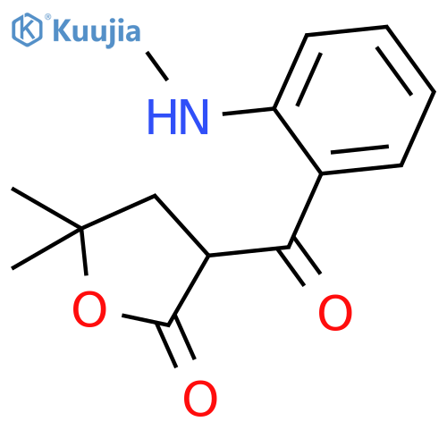 2(3H)-Furanone, dihydro-5,5-dimethyl-3-[2-(methylamino)benzoyl]- structure
