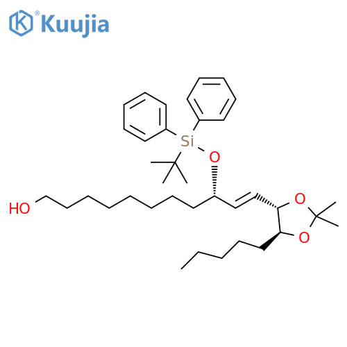(9S,10E)-9-[[(1,1-Dimethylethyl)diphenylsilyl]oxy]-11-[(4S,5S)-2,2-dimethyl-5-pentyl-1,3-dioxolan-4-yl]-10-undecen-1-ol structure