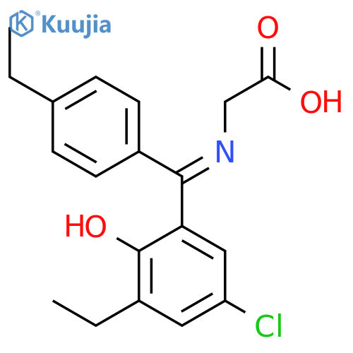 Glycine, N-[(5-chloro-3-ethyl-2-hydroxyphenyl)(4-ethylphenyl)methylene]- structure