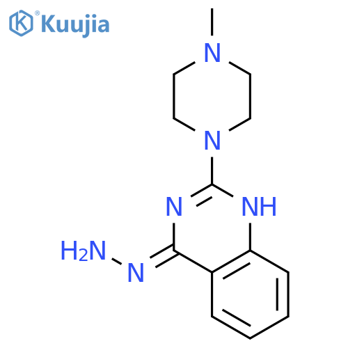 4(1H)-Quinazolinone, 2-(4-methyl-1-piperazinyl)-, hydrazone structure