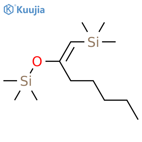 Silane, trimethyl[[(1Z)-1-[(trimethylsilyl)methylene]hexyl]oxy]- structure