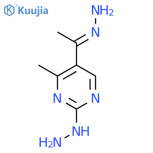 (5-Ethanehydrazonoyl-4-methylpyrimidin-2-yl)hydrazine structure