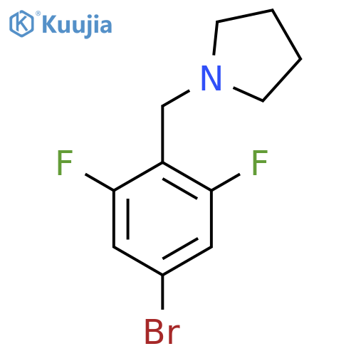 1-(4-Bromo-2,6-difluorobenzyl)pyrrolidine structure