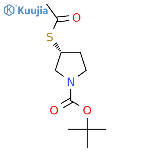 Tert-butyl (3R)-3-(acetylsulfanyl)-pyrrolidine-1-carboxylate structure
