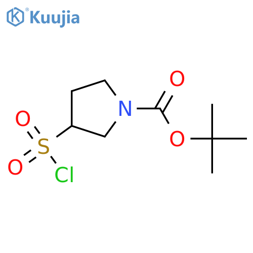 tert-Butyl 3-(chlorosulfonyl)pyrrolidine-1-carboxylate structure