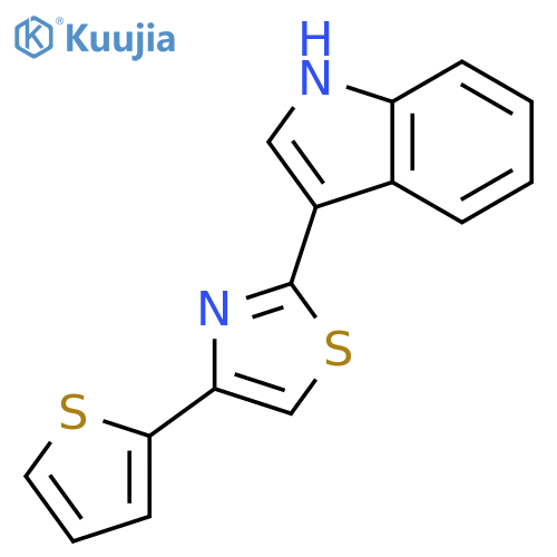 1H-Indole, 3-[4-(2-thienyl)-2-thiazolyl]- structure