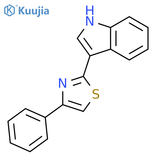 1H-Indole, 3-(4-phenyl-2-thiazolyl)- structure