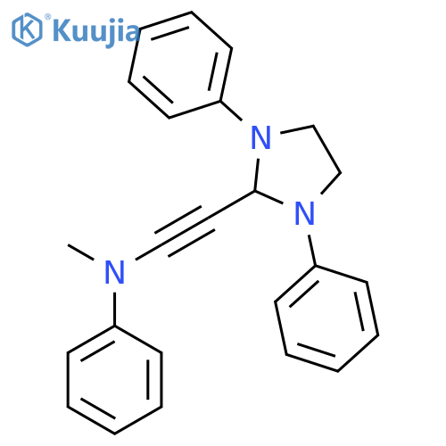 Benzenamine, N-[(1,3-diphenyl-2-imidazolidinyl)ethynyl]-N-methyl- structure