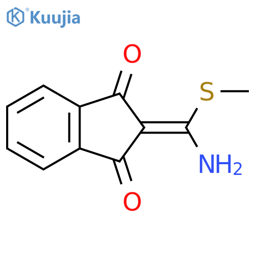 1H-Indene-1,3(2H)-dione, 2-[amino(methylthio)methylene]- structure