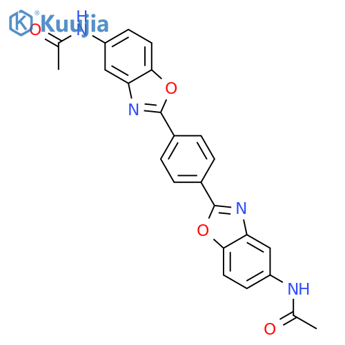Acetamide, N,N'-[1,4-phenylenebis(2,5-benzoxazolediyl)]bis- structure