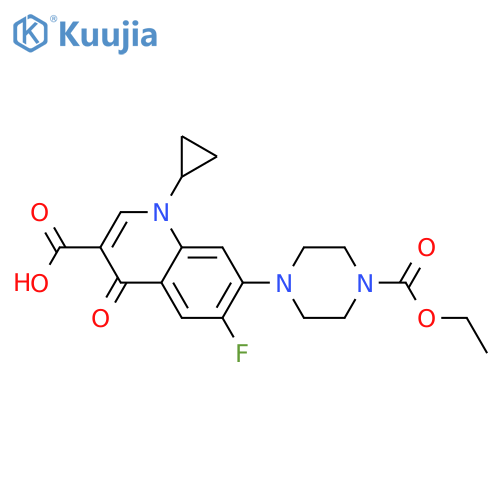 N-Ethoxycarbonyl-ciprofloxacin structure