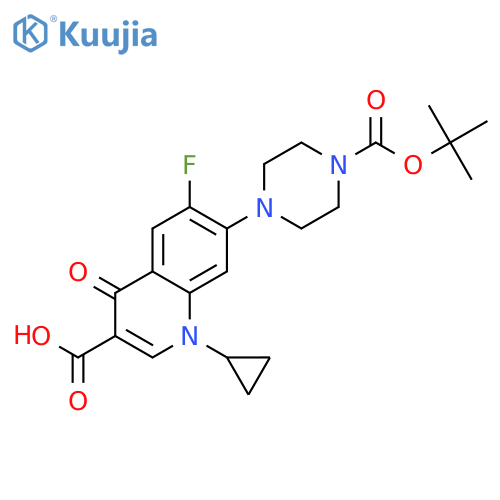 7-(4-(tert-Butoxycarbonyl)piperazin-1-yl)-1-cyclopropyl-4-oxo-1,4-dihydroquinoline-3-carboxylic Acid structure
