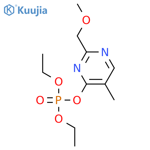 Phosphoric acid, diethyl 2-(methoxymethyl)-5-methyl-4-pyrimidinyl ester structure