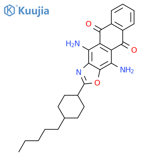 Anthra[2,3-d]oxazole-5,10-dione, 4,11-diamino-2-(4-pentylcyclohexyl)- structure