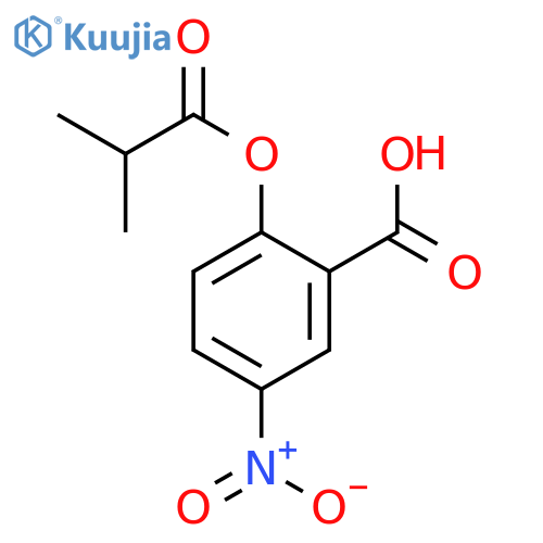Benzoic acid, 2-(2-methyl-1-oxopropoxy)-5-nitro- structure