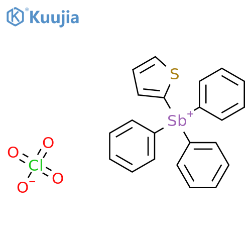 Stibonium, triphenylthienyl-, perchlorate structure