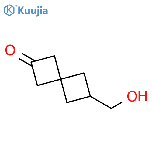Spiro[3.3]heptan-2-one, 6-(hydroxymethyl)- structure