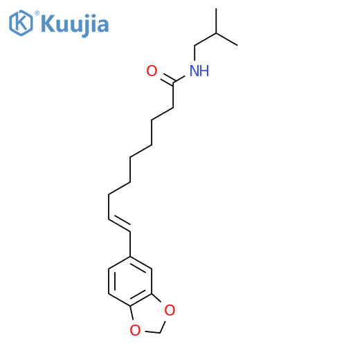(8E)-N-isobutyl-9-(3,4-methylenedioxyphenyl)nona-8-enamide structure