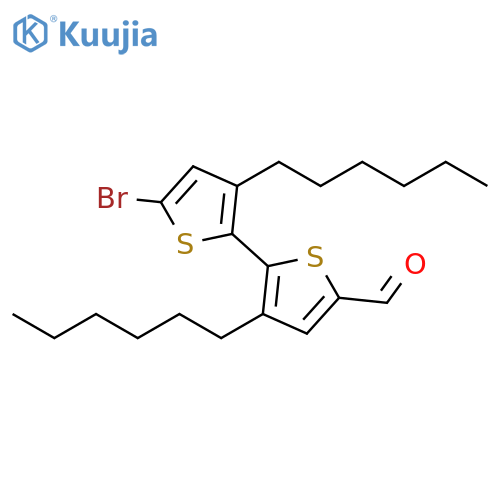5'-Bromo-3,3'-dihexyl2,2'-bithiophene-5-carboxaldehyde structure