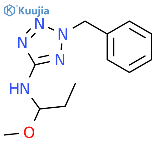 2H-Tetrazol-5-amine, N-(1-methoxypropyl)-2-(phenylmethyl)- structure