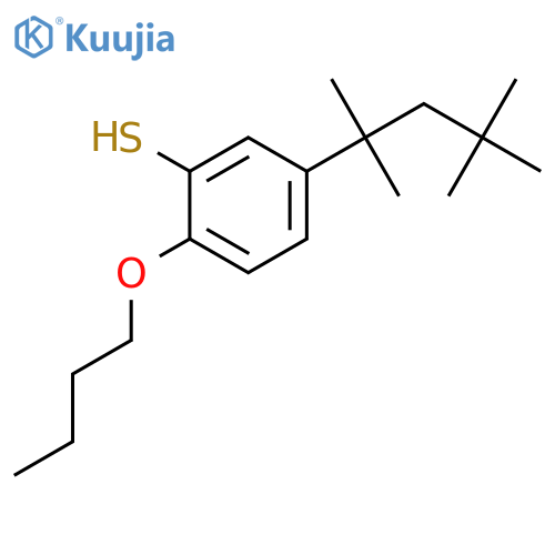 Benzenethiol, 2-butoxy-5-(1,1,3,3-tetramethylbutyl)- structure