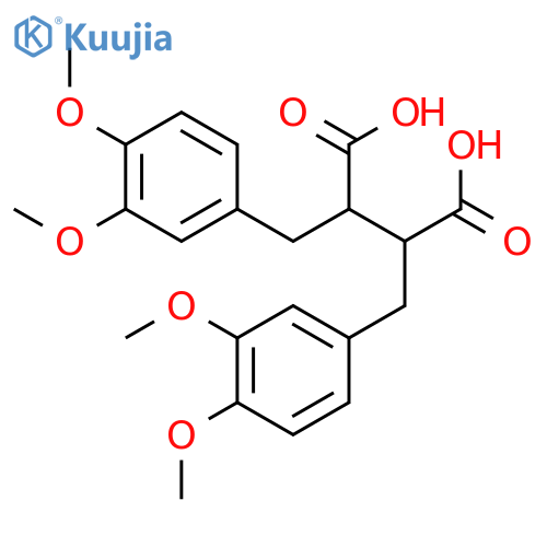 Butanedioic acid, 2,3-bis[(3,4-dimethoxyphenyl)methyl]- structure
