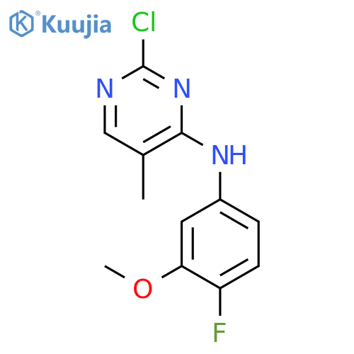 2-chloro-N-(4-fluoro-3-methoxyphenyl)-5-methylpyrimidin-4-amine structure
