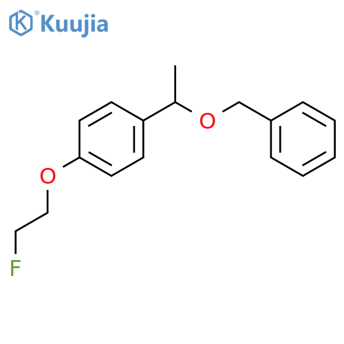 Benzene, 1-(2-fluoroethoxy)-4-[1-(phenylmethoxy)ethyl]- structure