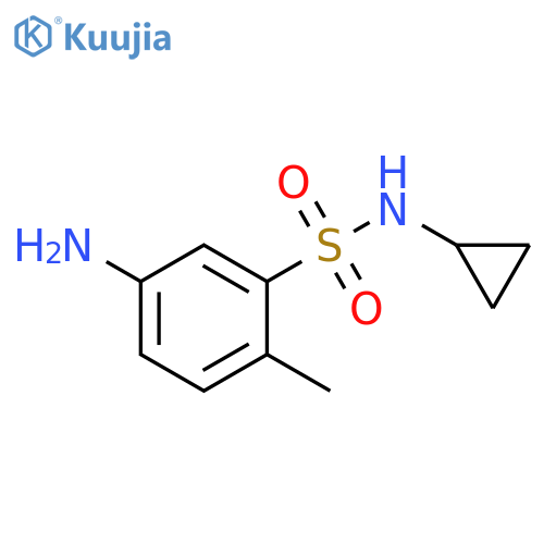 5-amino-N-cyclopropyl-2-methylbenzene-1-sulfonamide structure