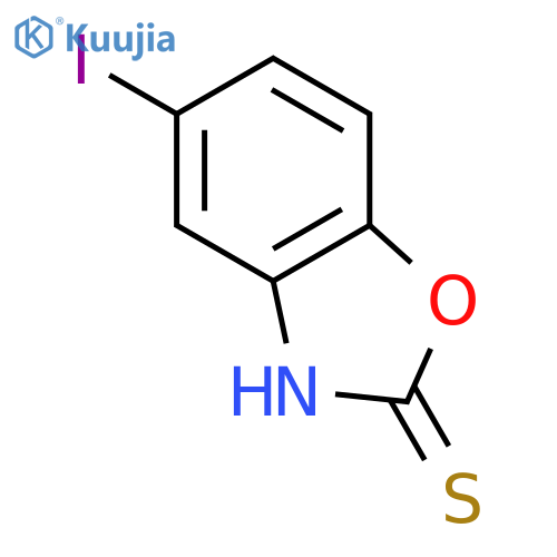 2(3H)-Benzoxazolethione, 5-iodo- structure