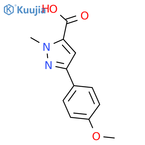 3-(4-methoxyphenyl)-1-methyl-1{H}-pyrazole-5-carboxylic acid structure
