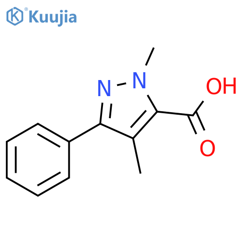 1H-Pyrazole-5-carboxylic acid, 1,4-dimethyl-3-phenyl- structure
