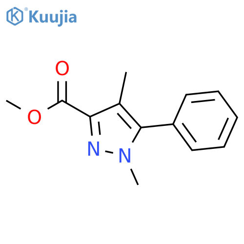 1H-Pyrazole-3-carboxylic acid, 1,4-dimethyl-5-phenyl-, methyl ester structure