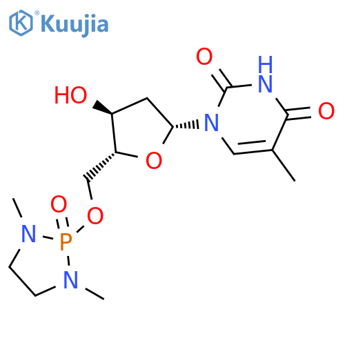 Thymidine, 5'-O-(1,3-dimethyl-2-oxido-1,3,2-diazaphospholidin-2-yl)- structure
