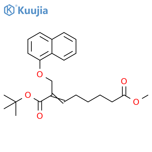 1-tert-butyl 8-methyl 2-((naphthalen-1-yloxy)methyl)oct-2-enedioate structure