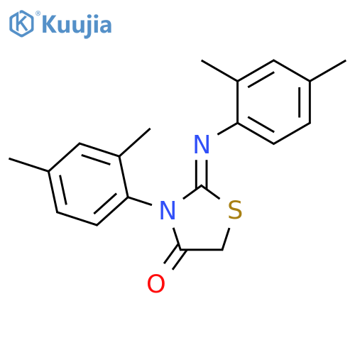 4-Thiazolidinone, 3-(2,4-dimethylphenyl)-2-[(2,4-dimethylphenyl)imino]- structure
