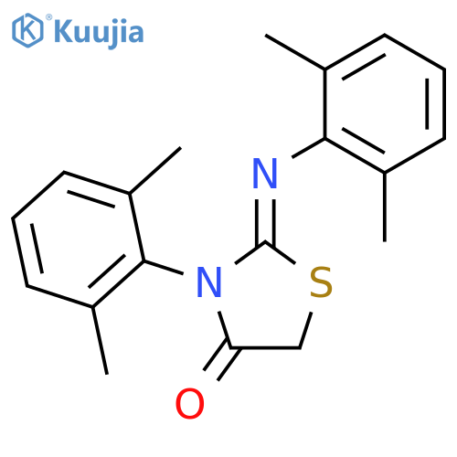 4-Thiazolidinone, 3-(2,6-dimethylphenyl)-2-[(2,6-dimethylphenyl)imino]- structure
