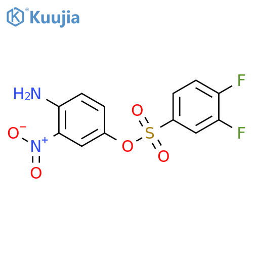 Benzenesulfonic acid, 3,4-difluoro-, 4-amino-3-nitrophenyl ester structure