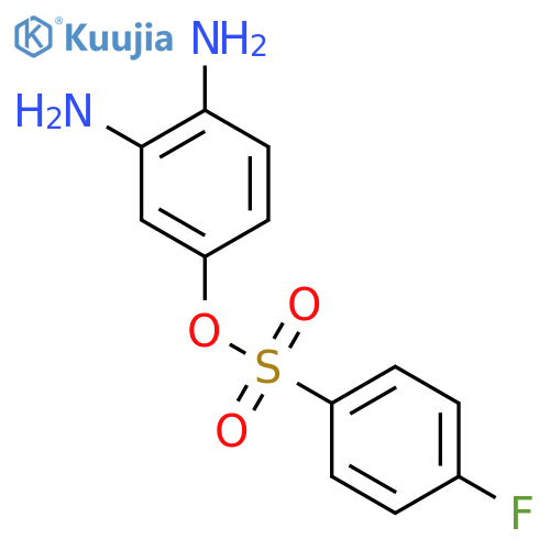 Benzenesulfonic acid, 4-fluoro-, 3,4-diaminophenyl ester structure