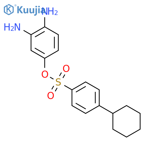Benzenesulfonic acid, 4-cyclohexyl-, 3,4-diaminophenyl ester structure