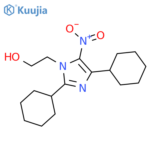 1H-Imidazole-1-ethanol, 2,4-dicyclohexyl-5-nitro- structure