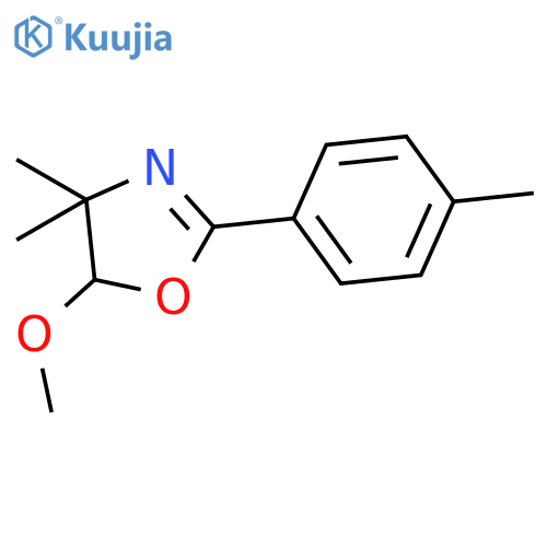 Oxazole, 4,5-dihydro-5-methoxy-4,4-dimethyl-2-(4-methylphenyl)- structure