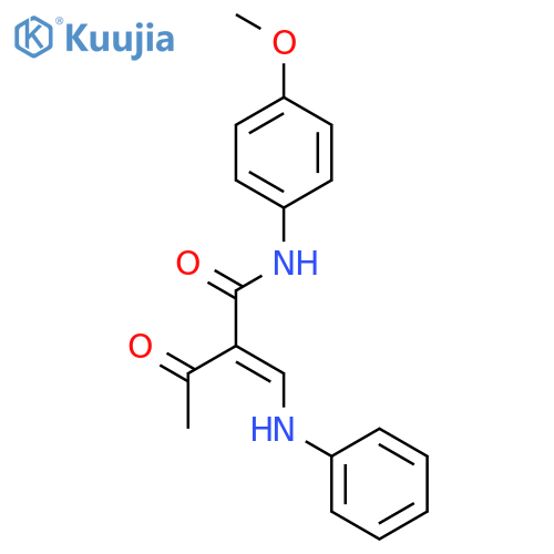 Butanamide, N-(4-methoxyphenyl)-3-oxo-2-[(phenylamino)methylene]- structure